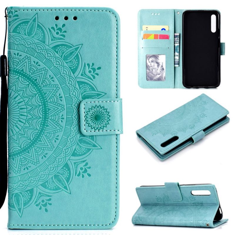 Etui Folio Honor 9X Pro Czerwony Szary Mandala Słońca Etui Ochronne