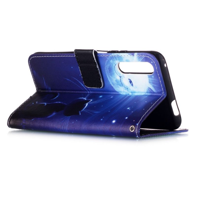 Etui Folio Honor 9X Pro Kot W Świetle Księżyca