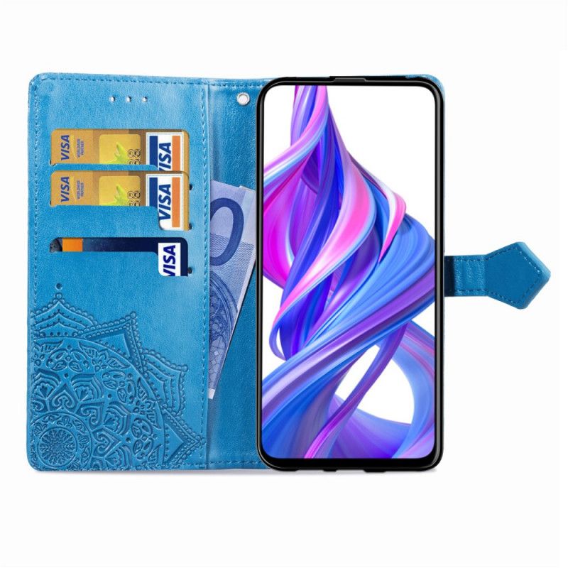 Etui Folio Honor 9X Pro Szary Czarny Mandala W Średnim Wieku Etui Ochronne