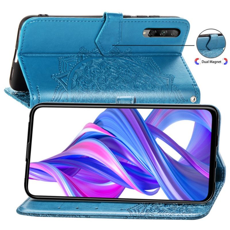 Etui Folio Honor 9X Pro Szary Czarny Mandala W Średnim Wieku Etui Ochronne