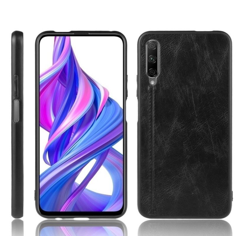 Etui Honor 9X Pro Czerwony Czarny Szwy W Stylu Skóry Etui Ochronne