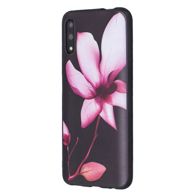 Etui Honor 9X Pro Tłoczony Różowy Kwiat