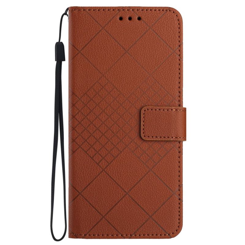 Etui Folio Samsung Galaxy M55 5g Tekstura Diamentu Liczi