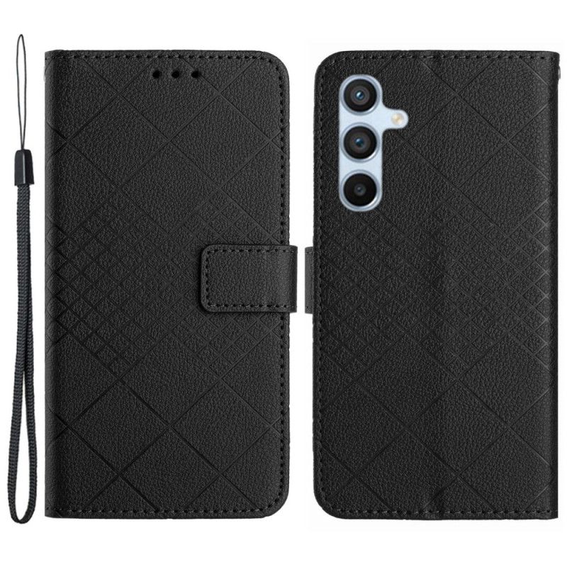 Etui Folio Samsung Galaxy M55 5g Tekstura Diamentu Liczi