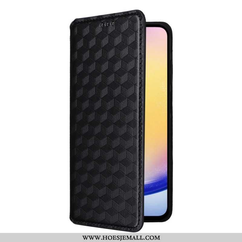 Flip Kotelot Samsung Galaxy M55 5g Wzór Rombu Etui Ochronne