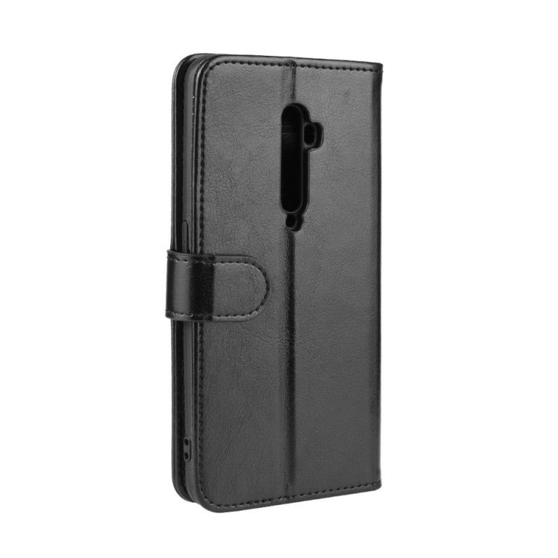 Etui Folio Oppo Reno 2 Czarny Ultra Sztuczna Skóra