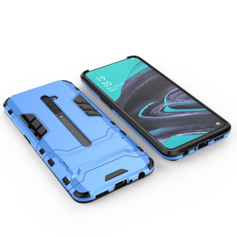 Etui Oppo Reno 2 Czerwony Czarny Język