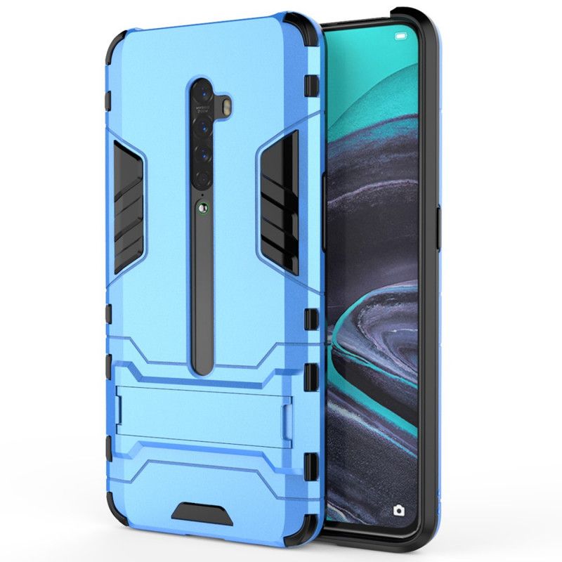 Etui Oppo Reno 2 Czerwony Czarny Język