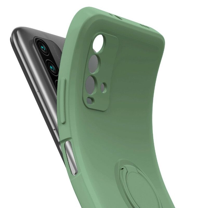 Etui Do Xiaomi Redmi 9t Ciekły Silikonowy Pierścień I Smycz