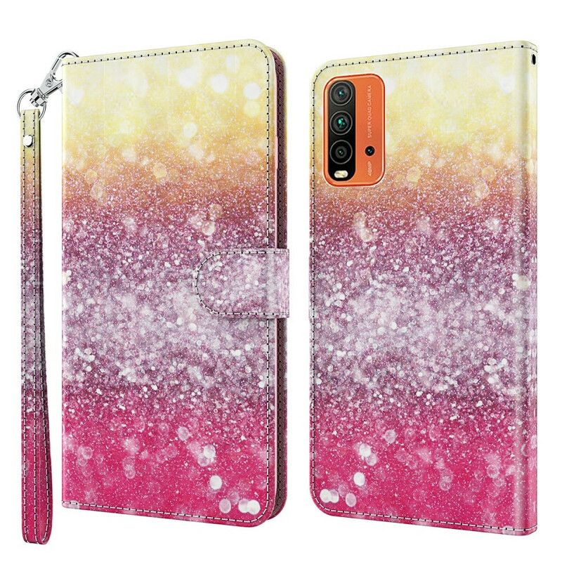 Etui Folio Xiaomi Redmi 9t Magenta Brokat Gradient Etui Ochronne