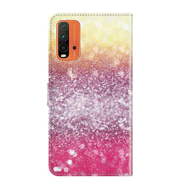 Etui Folio Xiaomi Redmi 9t Magenta Brokat Gradient Etui Ochronne