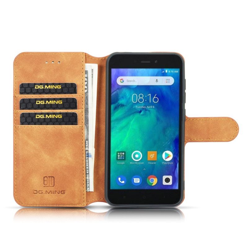 Etui Folio Xiaomi Redmi Go Szary Czarny Retro Dg.Ming Etui Ochronne