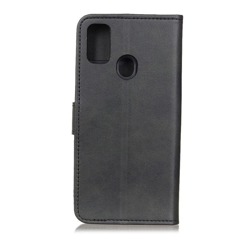 Etui Folio OnePlus Nord N10 Czerwony Czarny Efekt Matowej Skóry Etui Ochronne