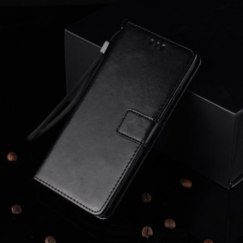 Etui Folio OnePlus Nord N10 Czerwony Czarny Efektowna Sztuczna Skóra