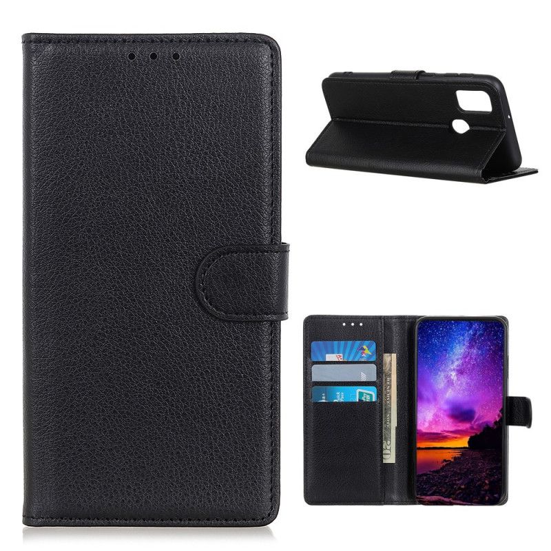 Etui Folio OnePlus Nord N10 Czerwony Czarny Liczi Tradycyjnie