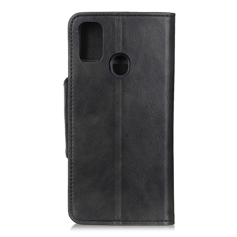 Etui Folio OnePlus Nord N10 Czerwony Czarny Ozdobny Guzik Z Imitacji Skóry