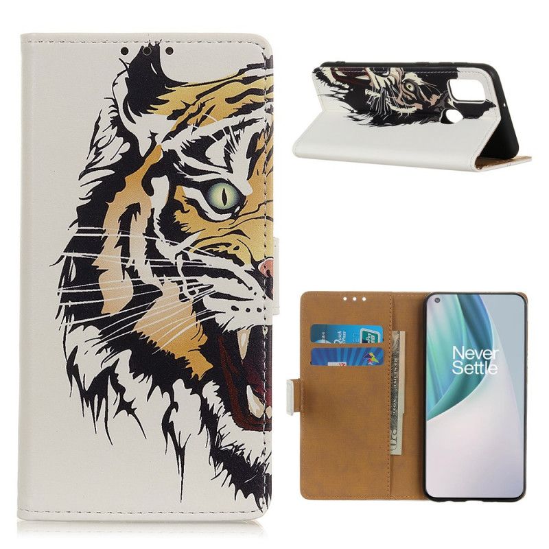 Etui Folio OnePlus Nord N10 Dziki Tygrys