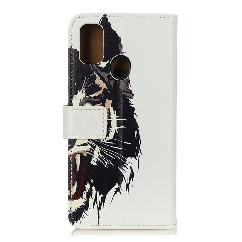 Etui Folio OnePlus Nord N10 Dziki Tygrys