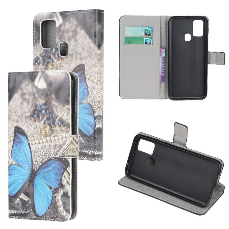 Etui Folio OnePlus Nord N10 Niebieski Motyl