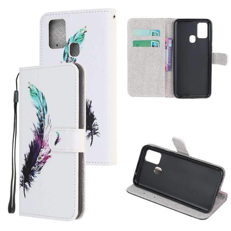 Etui Folio OnePlus Nord N10 Pióro Ze Stringami