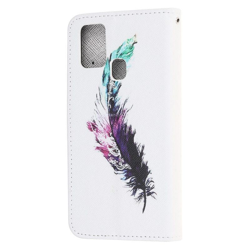 Etui Folio OnePlus Nord N10 Pióro Ze Stringami