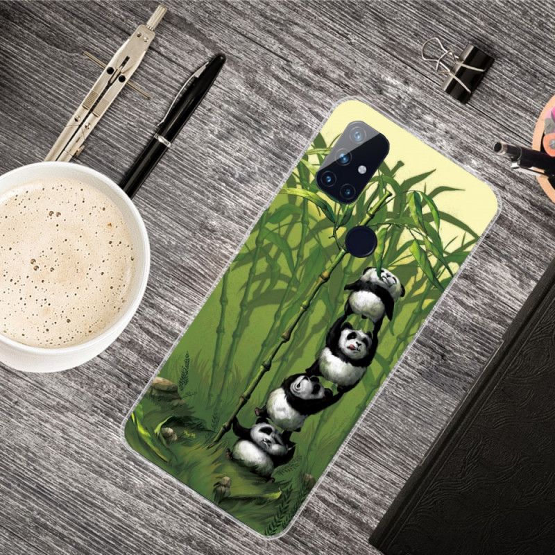 Etui OnePlus Nord N10 Jasnoniebieski Zielony Kupa Pand