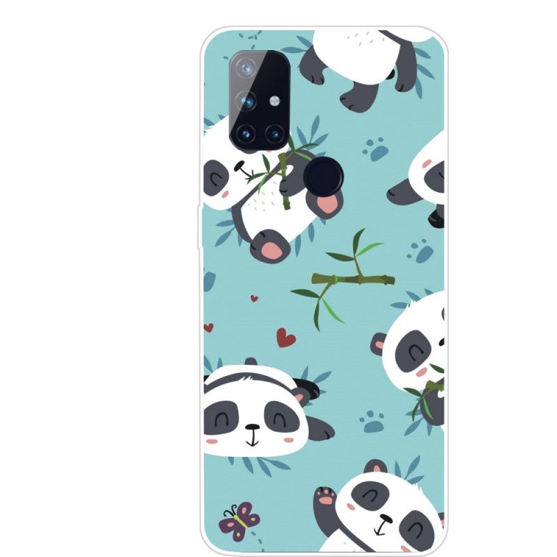 Etui OnePlus Nord N10 Jasnoniebieski Zielony Kupa Pand