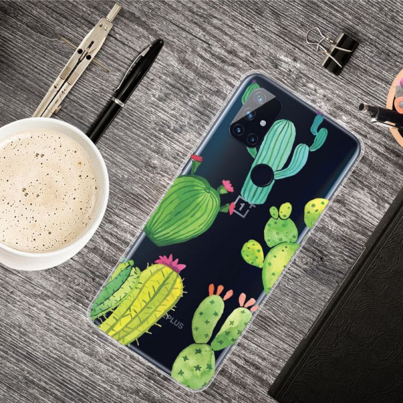 Etui OnePlus Nord N10 Kaktus Akwarelowy