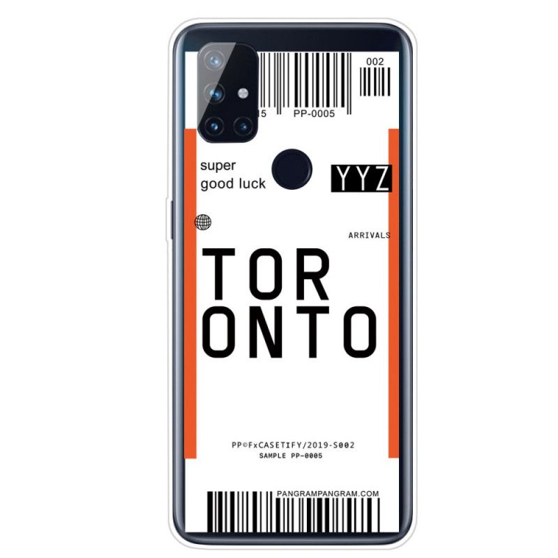 Etui OnePlus Nord N10 Karta Pokładowa Do Toronto Etui Ochronne