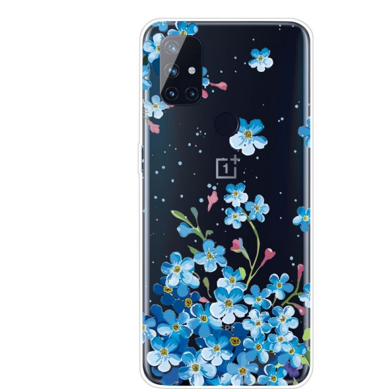 Etui OnePlus Nord N10 Niebieskie Kwiaty Etui Ochronne