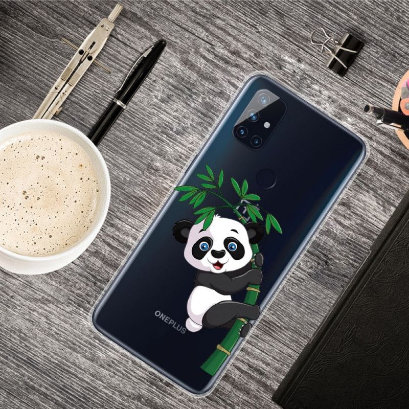 Etui OnePlus Nord N10 Przezroczysta Panda Na Bambusie