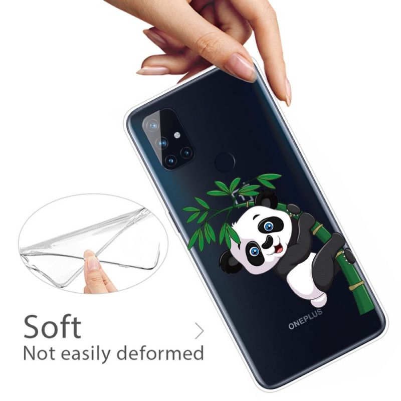 Etui OnePlus Nord N10 Przezroczysta Panda Na Bambusie