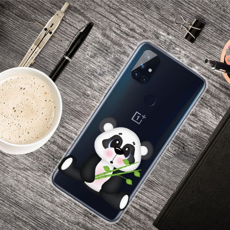 Etui OnePlus Nord N10 Przezroczysta Smutna Panda Etui Ochronne