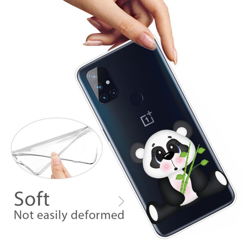 Etui OnePlus Nord N10 Przezroczysta Smutna Panda Etui Ochronne