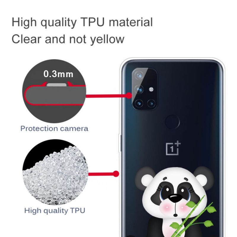 Etui OnePlus Nord N10 Przezroczysta Smutna Panda Etui Ochronne