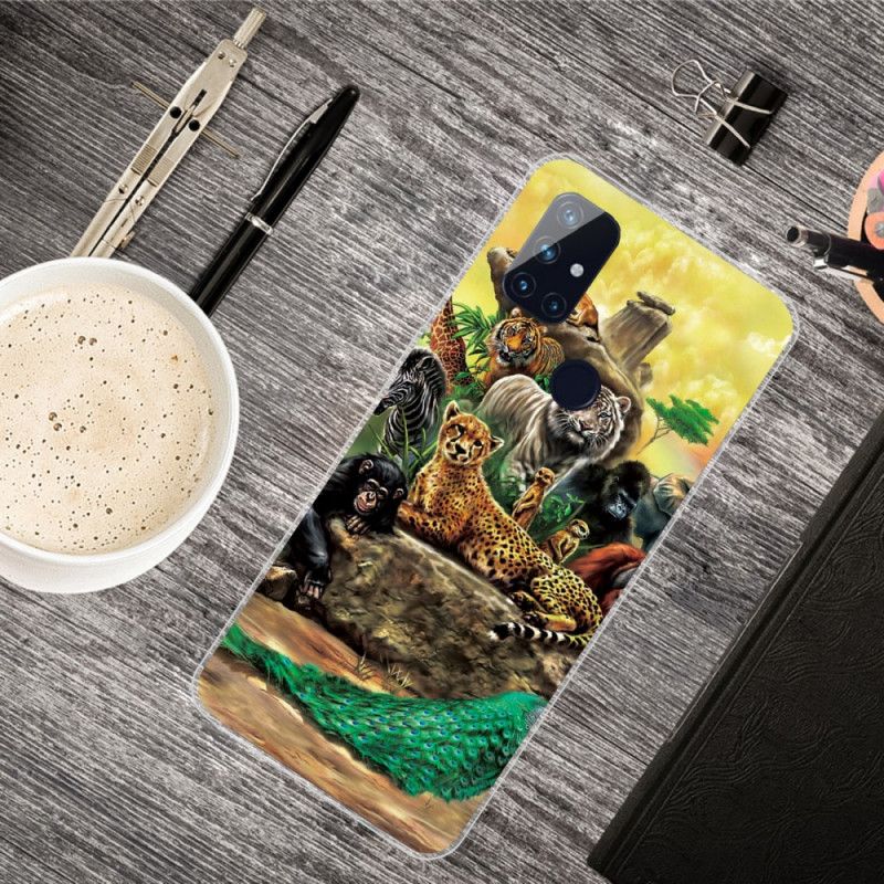 Etui OnePlus Nord N10 Zwierzęta Safari Etui Ochronne