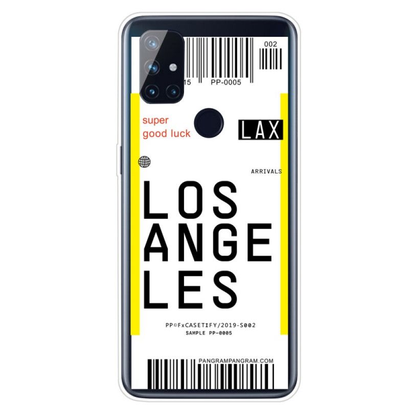 Futerały OnePlus Nord N10 Etui na Telefon Karta Pokładowa Do Los Angeles