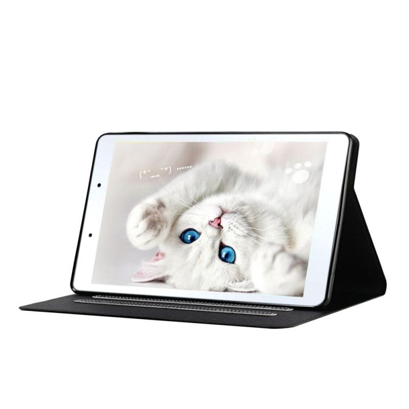 Etui Folio Samsung Galaxy Tab A 8" (2019) Czerwony Czarny Uproszczony Ze Szczelinami