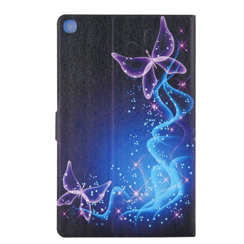 Etui Folio Samsung Galaxy Tab A 8" (2019) Fioletowy Czarny Seria Magicznych Motyli