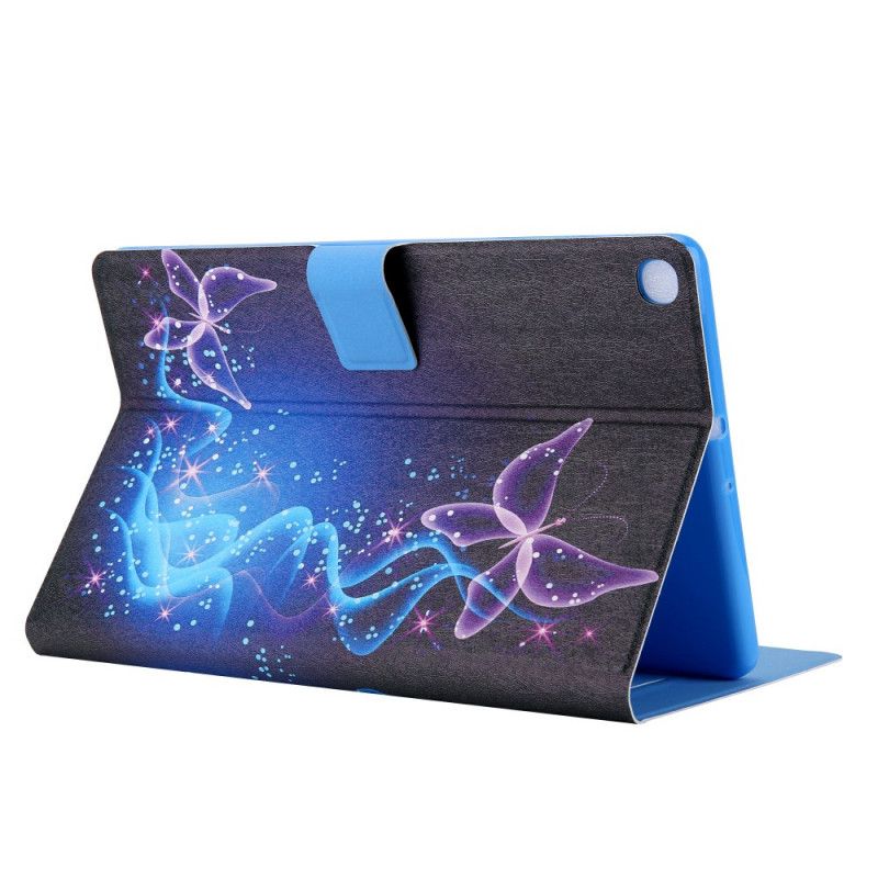 Etui Folio Samsung Galaxy Tab A 8" (2019) Fioletowy Czarny Seria Magicznych Motyli