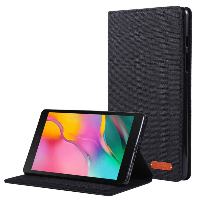 Etui Folio Samsung Galaxy Tab A 8" (2019) Szary Czarny Tkana Tekstura Etui Ochronne