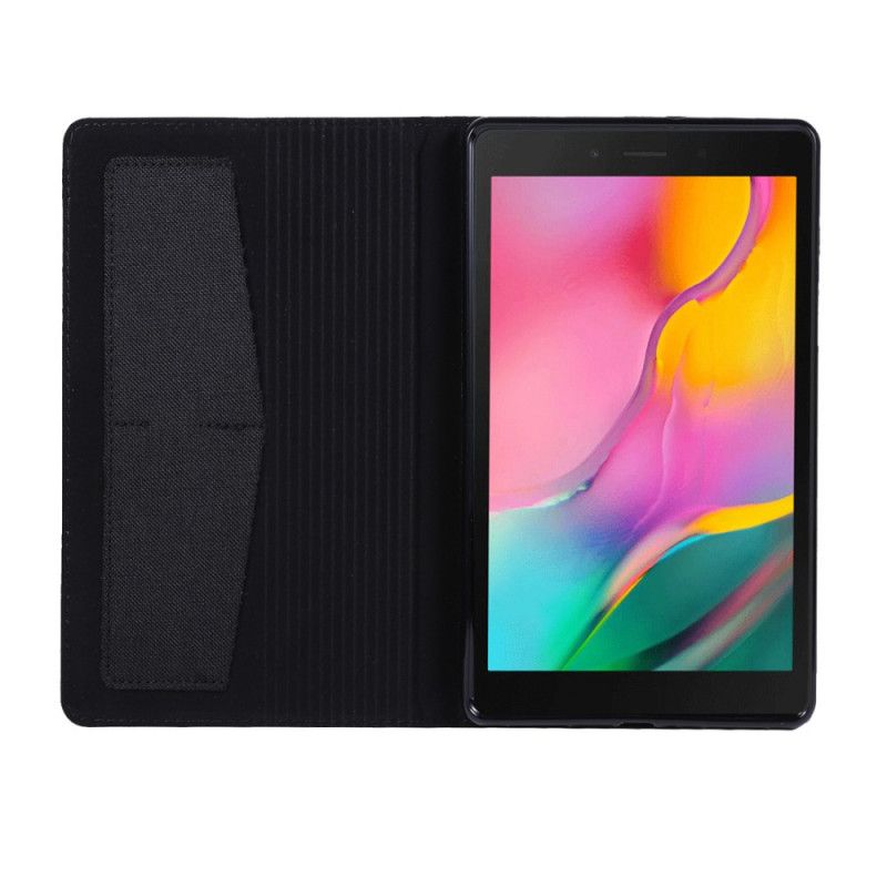 Etui Folio Samsung Galaxy Tab A 8" (2019) Szary Czarny Tkana Tekstura Etui Ochronne