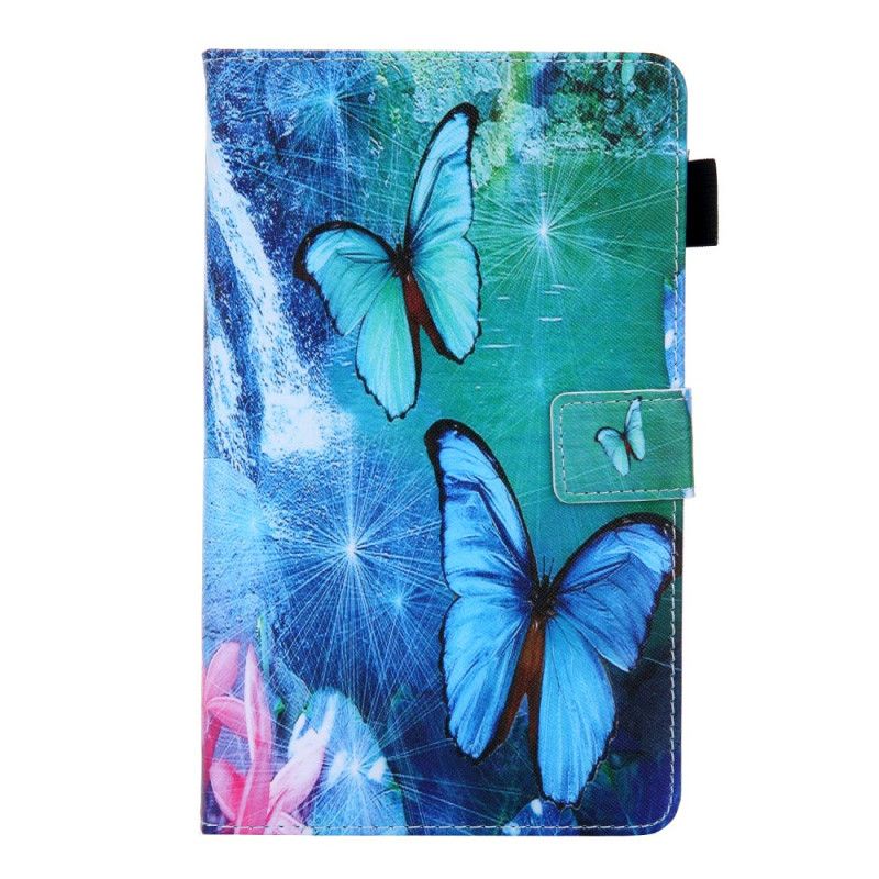 Etui Folio Samsung Galaxy Tab A 8" (2019) Zielony Czarny Seria Motylkowa Etui Ochronne