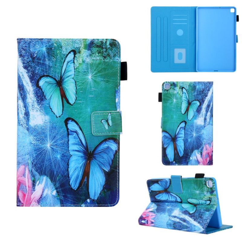 Etui Folio Samsung Galaxy Tab A 8" (2019) Zielony Czarny Seria Motylkowa Etui Ochronne