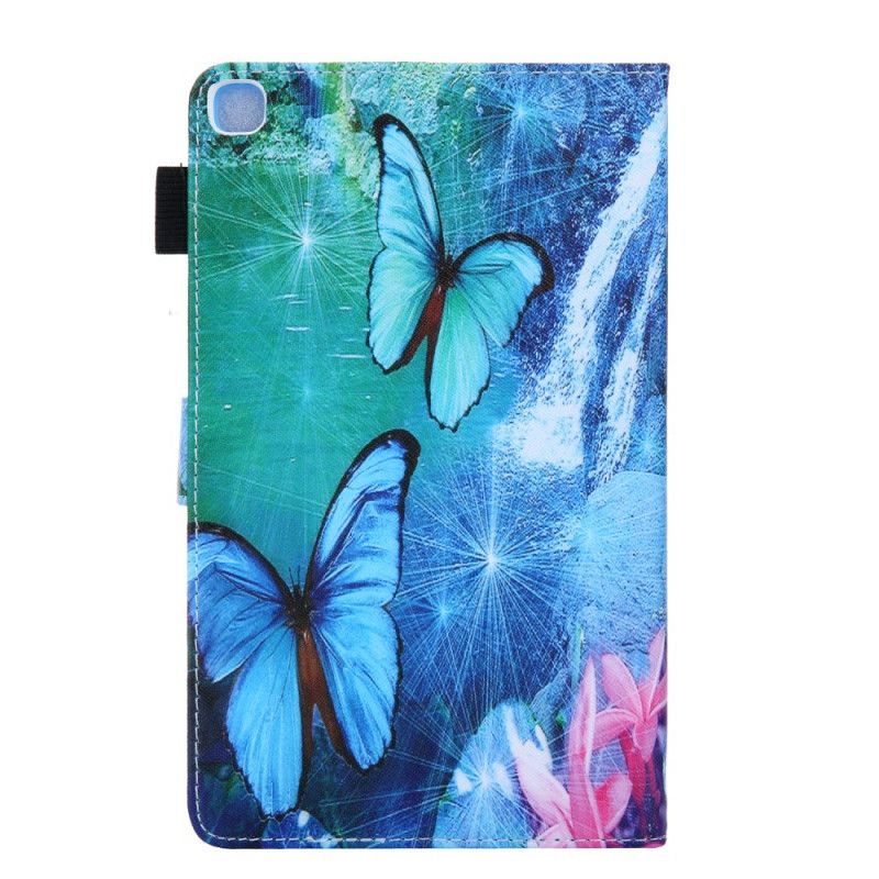 Etui Folio Samsung Galaxy Tab A 8" (2019) Zielony Czarny Seria Motylkowa Etui Ochronne