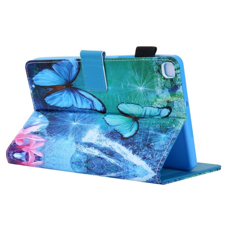 Etui Folio Samsung Galaxy Tab A 8" (2019) Zielony Czarny Seria Motylkowa Etui Ochronne