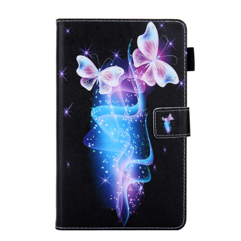 Etui Folio Samsung Galaxy Tab A 8" (2019) Zielony Czarny Seria Motylkowa Etui Ochronne