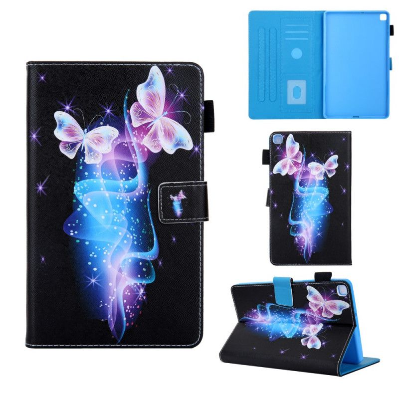 Etui Folio Samsung Galaxy Tab A 8" (2019) Zielony Czarny Seria Motylkowa Etui Ochronne