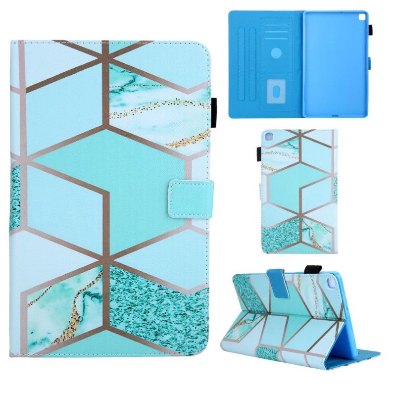 Etui Folio Samsung Galaxy Tab A 8" (2019) Zielony Wzór Geometryczny Etui Ochronne