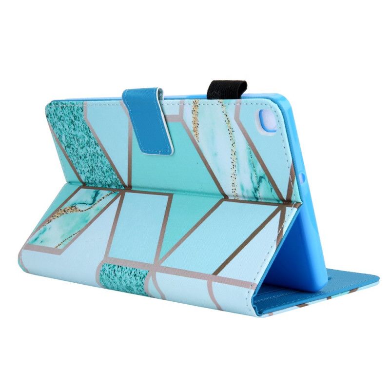 Etui Folio Samsung Galaxy Tab A 8" (2019) Zielony Wzór Geometryczny Etui Ochronne